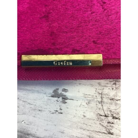 Goth y2k indie normcore gorpcore fisherman Suede Clutch With Gold Tone Accents - Picture 2 of 5